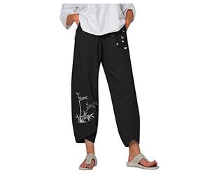 JokeLomple Pantalon Imprimer Taille Fleurs Lady Pantalon Jambe Large Femmes élastique Pantalon Occasionnel Pyjama Short Sexy Grande Taille