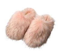 JokeLomple Pantoufles douillettes doublées en Polaire pour Une Utilisation intérieure et extérieure, avec Semelle et Bout Couverts.