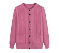 JokeLomple Pull Cardigan 4 Boutons Nacre, Automne Hiver Tendance