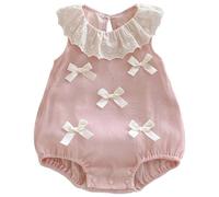 JokeLomple Robe d'été pour bébé pour Filles, Robe sans Manches à Motif nœud pour Nouveau-nés au Stade de la Pleine Lune, adaptée aux Enfants de 0 à 12 Mois.