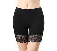 JokeLomple Short Cyclisme pour Femme - Sexy Dentelle Maille Transparente Douce Legging Court Culottes Sculptantes Shorty Anti Frottement Confortable Grande Taille Taille Haute Culotte