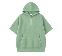 JokeLomple Sweat-Shirt à Capuche en Maille à Manches Courtes pour garçons, Pull décontracté pour Enfants.