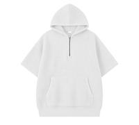 JokeLomple Sweat-Shirt à Capuche en Maille à Manches Courtes pour garçons, Pull décontracté pour Enfants.