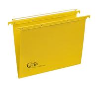 Joker® by Bertesi, dossier suspendu pour tiroirs en carton 270 g/m², entraxe 39 ÷ 39,8 cm, porte-étiquettes lenticulaire déjà monté, fond en V, lot de 25 p.zi, jaune, code 400/395 Link -A5