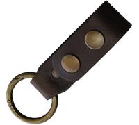 JOKER Dangling en cuir marron, anneau 3cm. DG02