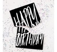 Joker Greeting Endless Screaming Carte d'anniversaire farce avec bombe pailletée : carte d'anniversaire sans arrêt avec paillettes - Double blague - Rire garanti ! Noir