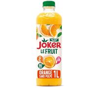 JOKER - Jus d’Orange Pur Sans Pulpe et Sans Sucres Ajoutés, Saveur Naturelle et Fraîche (Bouteille 1L) - Le lot de 4