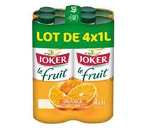Joker – Jus d'orange sans pulpe – Lot de 4 bouteilles de 1 L