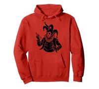 Joker Tenant des Baguettes Court Jester Clown Nourriture Japonaise Sweat à Capuche