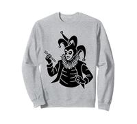 Joker Tenant des Baguettes Court Jester Clown Nourriture Japonaise Sweatshirt