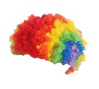 Joker Wigs for Adults, Short Rainbow Wig, Curly Halloween Wig, Cosplay Wig Accessories, Colorful Joker Wig for Halloween and Cosplay Short Curly Rainbow Wig for Costume Parties