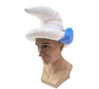 jokeshop Chapeau en peluche blanc avec oreilles de Schtroumpf Gnome Style rétro