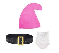 jokeshop Seven Nain Schtroumpf Ensemble 3 pièces pour adulte (chapeau, barbe et ceinture)