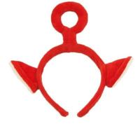 jokeshop Teletubbie Bandeau avec oreilles Teletubbies Tulle Adulte Déguisement de personnage de dessin animé Années 90 Programme TV Jour du livre (Bandeau rouge avec oreilles - Po)