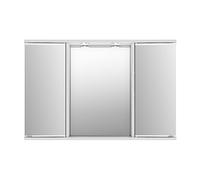 Jokey Kari Armoire de salle de bain miroir avec 2 portes et poignées en plastique Largeur 90 cm