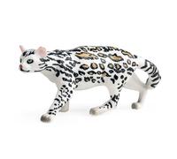 JOKFEICE Figurines d'animaux, chat tigre réaliste, accessoires de jardin, jouets d'apprentissage pour Noël, anniversaire, décoration de gâteau, cadeau pour enfants (blanc)