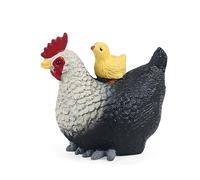 JOKFEICE Figurines d'animaux réalistes en forme de poule - Accessoires de jardin féérique - Jouets d'apprentissage pour Noël, anniversaire, décoration de gâteau - Cadeau pour enfants