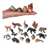 JOKFEICE Figurines de Petits Animaux pour Enfants, 16 Modèles réalistes d'animaux de la forêt pour bébés,créatures de la forêt, Jouet Éducatif Précoce, Cadeau pour décoration de gâteau