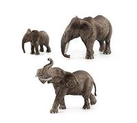 JOKFEICE Lot de 3 figurines d'animaux réalistes en forme de famille d'éléphants pour projets scientifiques, jouets éducatifs, cadeau d'anniversaire, décoration de gâteau pour enfants