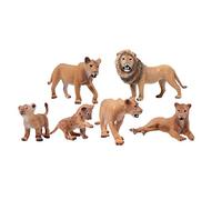 JOKFEICE Lot de 6 figurines d'animaux sauvages réalistes en plastique - Jouets éducatifs pour le bain - Décoration de cupcake d'anniversaire - Cadeau pour enfants et tout-petits