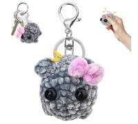 JOKILY Sad Hamster en peluche, hamster triste, avec cordon, doudou doux et douillet, jouet pour enfant (B)