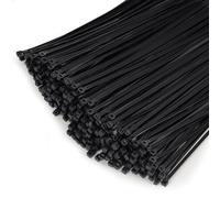 Jokisa 1000 Pièces Collier de Serrage 350 x 4,8 mm, Serflex Noir Resistant à La Traction De 23kg, Professionnelles Attache Câble Durable Résistant au UV Bien Pour Gérer les Câbles, Jardinage, Atelier