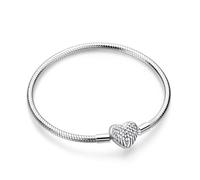 Jokmeo Bracelet en argent sterling 925 pour femme, bracelet à maillons serpent de la collection Pandora Moments, compatible avec les breloques, convient aux femmes et aux filles. 97-150, 6.7 in/17 cm