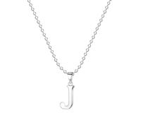 Jokmeo Collier avec Lettre Initiale J en Argent 925, collier pendentif avec lettre argentée raffinée, idéal pour un port quotidien de la femme.