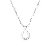 Jokmeo Collier avec Lettre Initiale O en Argent 925, collier pendentif avec lettre argentée raffinée, idéal pour un port quotidien de la femme.