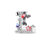 Jokmeo Pendentif Lettre L avec Motif d'Étoile de Mer en Argent 925 pour Femme, Compatible avec les Bracelets et Colliers de Style Pandora et Européen. Convient aux Femmes et aux Filles.