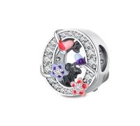 Jokmeo Pendentif Lettre O avec Motif d'Étoile de Mer en Argent 925 pour Femme, Compatible avec les Bracelets et Colliers de Style Pandora et Européen. Convient aux Femmes et aux Filles.