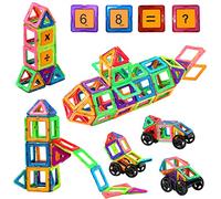Jokooan Construction Magnétique Enfant(68 Pièces), Jeux de Construction Aimanté Blocs de Magnétique Jeux Montessori Educatif Cadeau pour Les Enfants 4 Ans+
