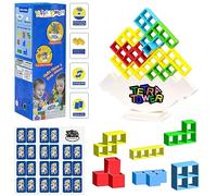 JOKSNK 32PCS Tetra Tower, Blocs de Construction, Jeux Montessori, Jouets Empilables D'équilibre, Jeux pour Enfants, Équilibrant Les Jouets dempilage pour Garçons et Filles 3 Ans+