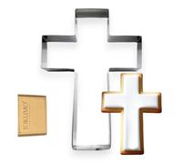 JOKUMO Emporte-pièce en forme de croix de 10,2 cm en forme de croix - Acier inoxydable 18/0