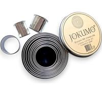 JOKUMO Ensemble de 12 emporte-pièces/emporte-pièce rond et rond en acier inoxydable de qualité commerciale 18/8 304 - Taille marquée en métal - Parfait pour les amateurs de cuisine