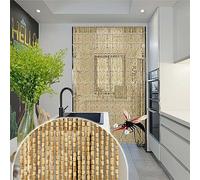 Jolan Rideau De Perles Anti Mouche en Bois De Bambou Naturel, Fait Main, Suspendu Panneau, 60x200/80x200/90x200/100x200cm, W×H-90strands(90×230cm)
