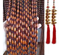 Jolan Rideau De Porte Perles Bois,Rideau De Porte Perles 60×180cm 80×180cm 90×200cm 110 * 200cm 120×200cm,Brins Rideaux De Perles Suspendus,Rideaux De Panneaux De Anti Mouche,W×H-45strands(90×200cm)