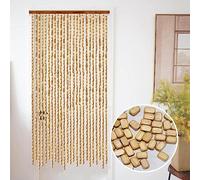 Jolan Rideau De Porte Perles,Rideaux De Perles en Bois Naturel De Bambou,Rideau Suspendu,Panneaux De Rideaux De Séparation pour La Décoration,Rideaux De Perles Faits À La Main,W×H-60strands(60×200cm)