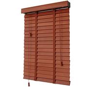 Jolan Stores en Faux Bois,Volets Filtrants De Lumière,Stores en Bois Véritable Personnalisés,Lames De 35Mm De Largeur,Pare-Soleil,Faciles À Installer.,60x100cm/23.5x39in