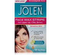 Jolen Bandes de cire pour le visage Peaux sensibles 16 bandes