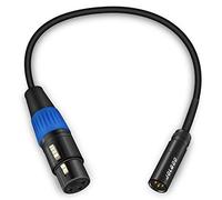 JOLGOO Câble adaptateur mini XLR mâle vers XLR femelle, câble adaptateur mini XLR mâle vers XLR femelle à 3 broches, pour caméra BMPCC 4K Video Assist 4K Sharp 8K, 0,3 M