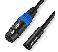 JOLGOO Câble adaptateur mini XLR mâle vers XLR femelle, câble adaptateur mini XLR mâle vers XLR femelle à 3 broches, pour caméra BMPCC 4K Video Assist 4K Sharp 8K, 2 M