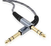 JOLGOO Câble audio TRS 1/4, câble d'interconnexion équilibré TRS 6,35 mm vers TRS 6,35 mm, 3 mètres