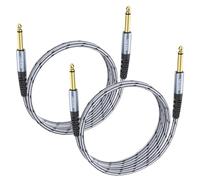 JOLGOO Câble d'instrument de guitare 1/4 pouces 1 M 2-Pack, câble de guitare TS 1/4 pouces, câble quart de pouce, pour guitare électrique, basse, clavier, table de mixage, mandoline électrique