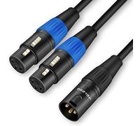 JOLGOO XLR-Splitterkabel, Dual-XLR-Buchse auf XLR-Stecker, Y-Splitter-Mikrofonkabel, XLR-2-Buchse auf 1 Stecker-Kabel, 1,5 m