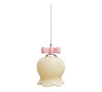 Joli Abat-Jour en Forme de nœud pour Chambre d'enfant, Lustre Moderne du Milieu du siècle en Verre de Lait, Lampe Suspendue pour Chambre de Fille, Lampe à Suspendre au Plafond en Forme de Fleur