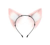 Joli anneau à cheveux en forme d'oreille de renard - Support à cheveux mignon - Diffusion en direct - Printemps - Cosplay - Pour adolescentes et femmes - Bandeau en peluche pour femme - Bandeau