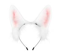 Joli anneau à cheveux en forme d'oreille - Support de cheveux mignon - Diffusion en direct - Printemps - Cosplay - Fête - Bandeau en peluche pour adolescentes et femmes - Bandeau en peluche pour le