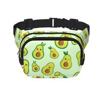 Joli Avocat imprimé,Sac Banane carré Double Couche, Sac de Poitrine