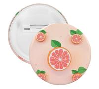 Joli badge en fer blanc pamplemousse personnalisé - Grande broche ronde - Convient pour les enseignants, les infirmières, les médecins, le personnel, les cadeaux de fête, 1Pcs, Plastique, Plastiques
